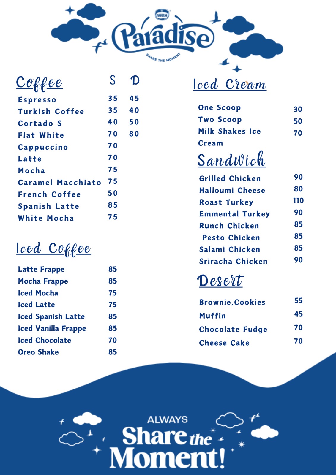 Ice Edge Menu